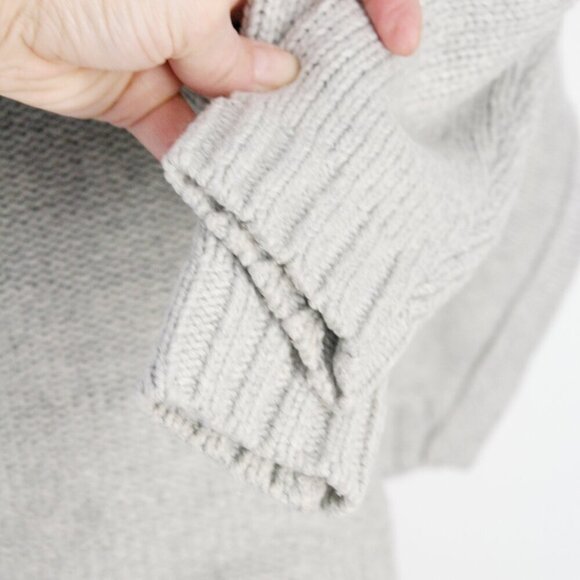Banana Republic Sunday Sunday Wool Blend Grey Raglan Knit Crewneck Sweater Sz XS - Picture 6 of 13